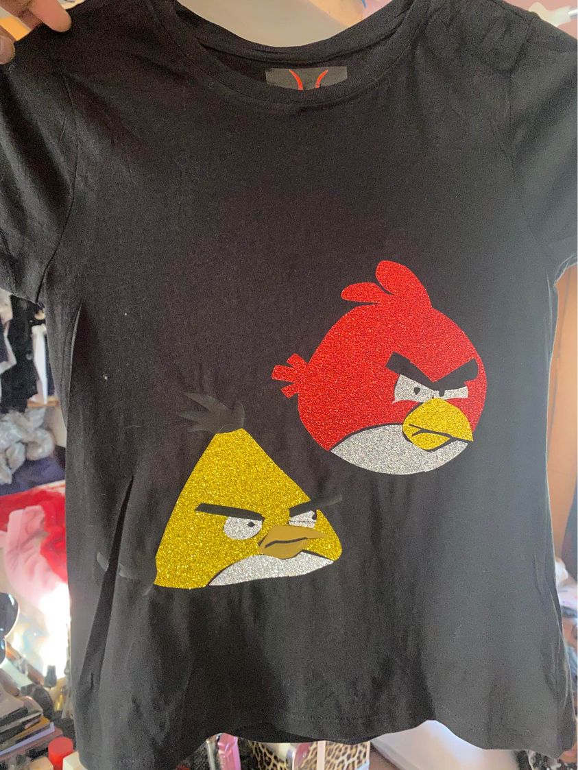 SPARKLING ANGRY BIRDS T SHIRT