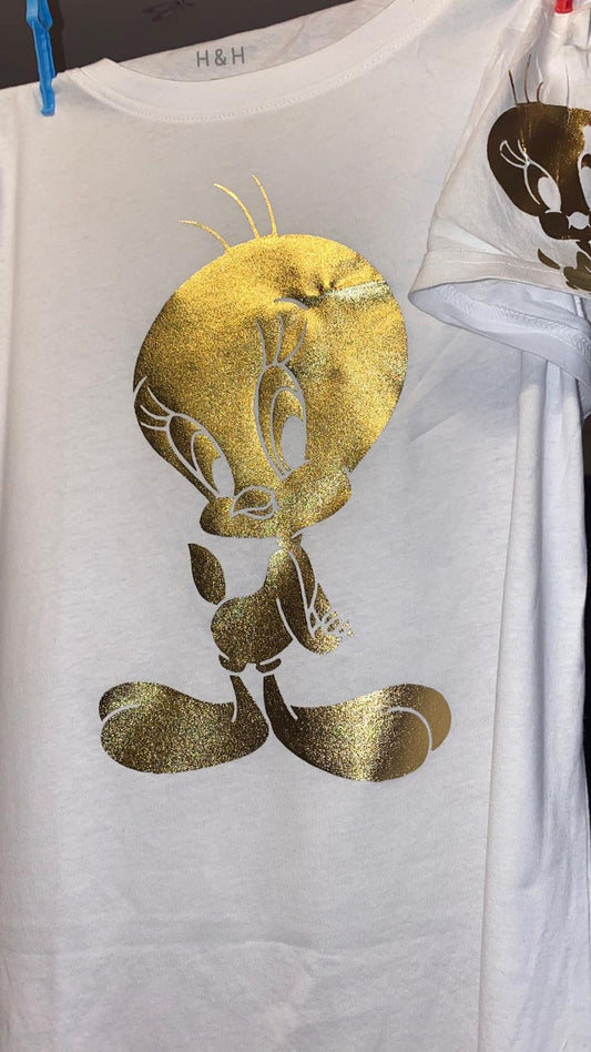 GOLD TWEETY T SHIRT