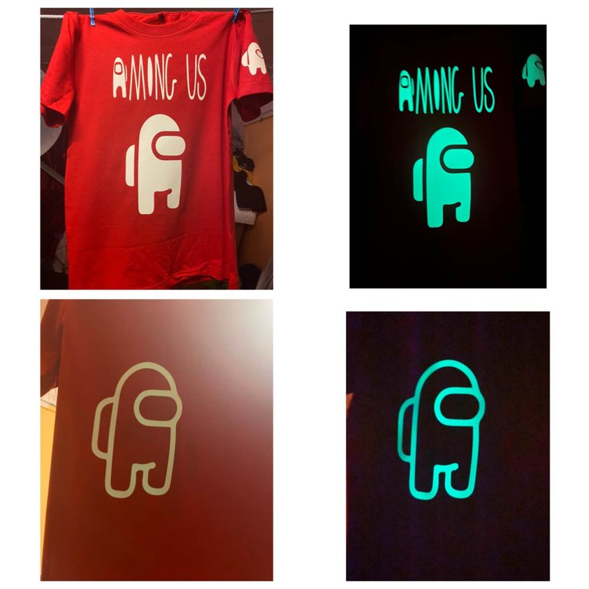AMONG US GLOW IN DARK T SHIRT